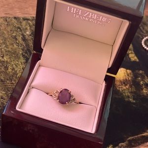 Amethyst and diamond Ring